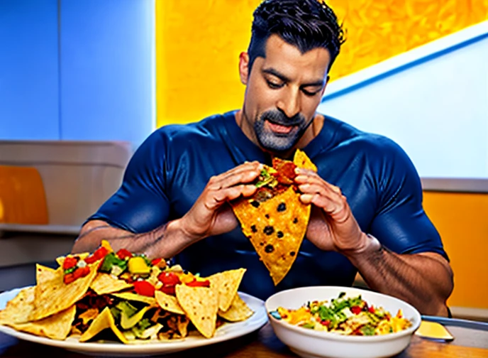 Space Ghost eating Nachos Chicken Salad on Hospital
