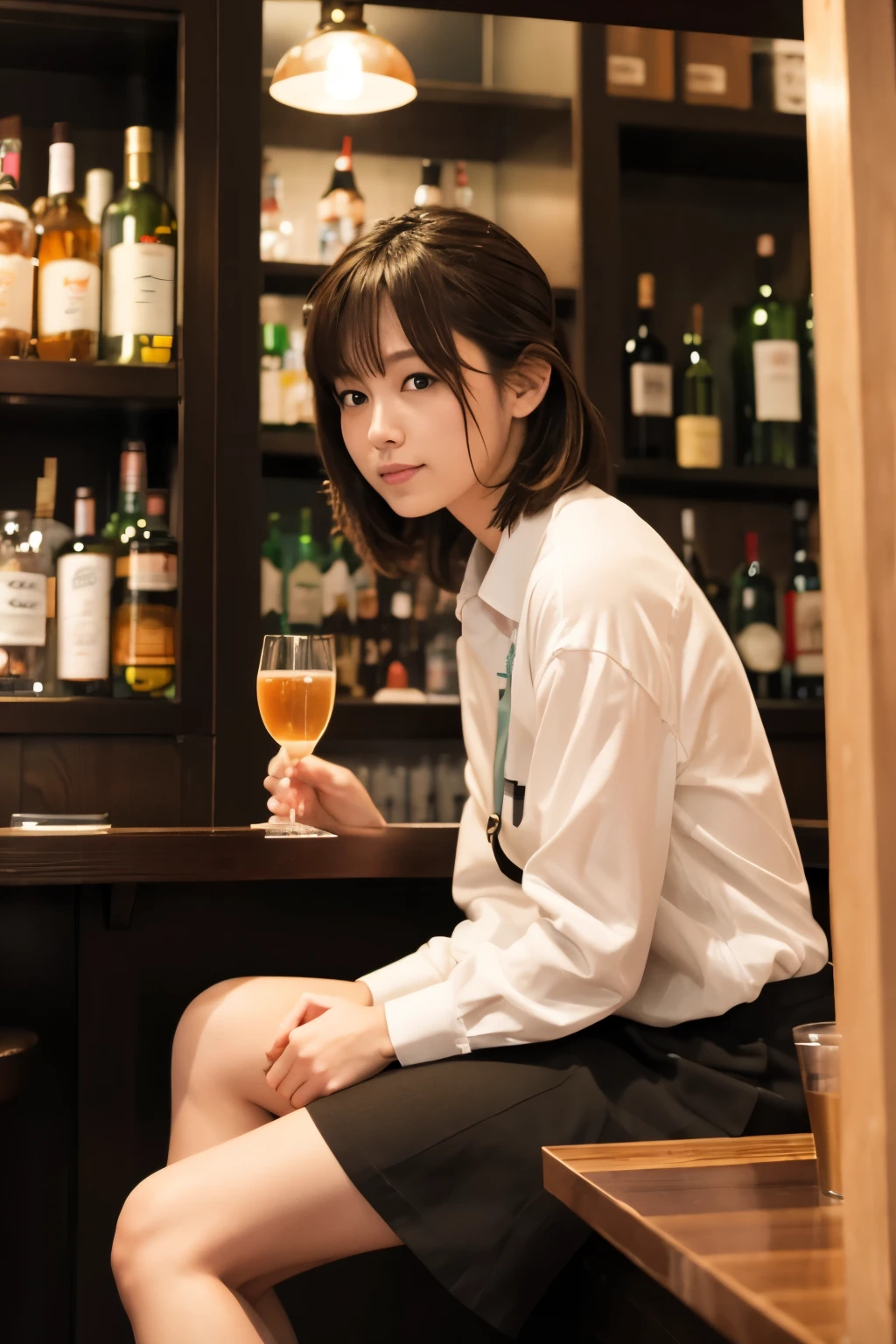 Simple bar、There's a darts board in the back.