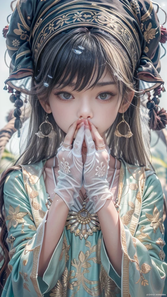 (RAW shooting, 32k:1.5, highest quality, masterpiece, Ultra-high resolution), (Night outdoors, Dramatic moonlight:0.9, Mysterious World:1.2, Expressions of sadness:1.0), Side Shot, Fractal Art:1.3, Perfect dynamic composition:1.3, Very detailedな肌と顔の質感:1.3, Dynamic flow of water waves:1.3, Dynamic air flow:1.3, The subject is observed from a distance, elegant and sophisticated:0.5, Fair skin, Incredibly slim body:0.9, Very beautiful face, Water droplets on the skin, (Yoga Wear:1.3, Zazen pose 1.3, Meditation pose:1.3), Very accurate, Very detailed, Big eyes that exude beauty, Beautiful lips, Unreal atmosphere, Earrings, bracelet