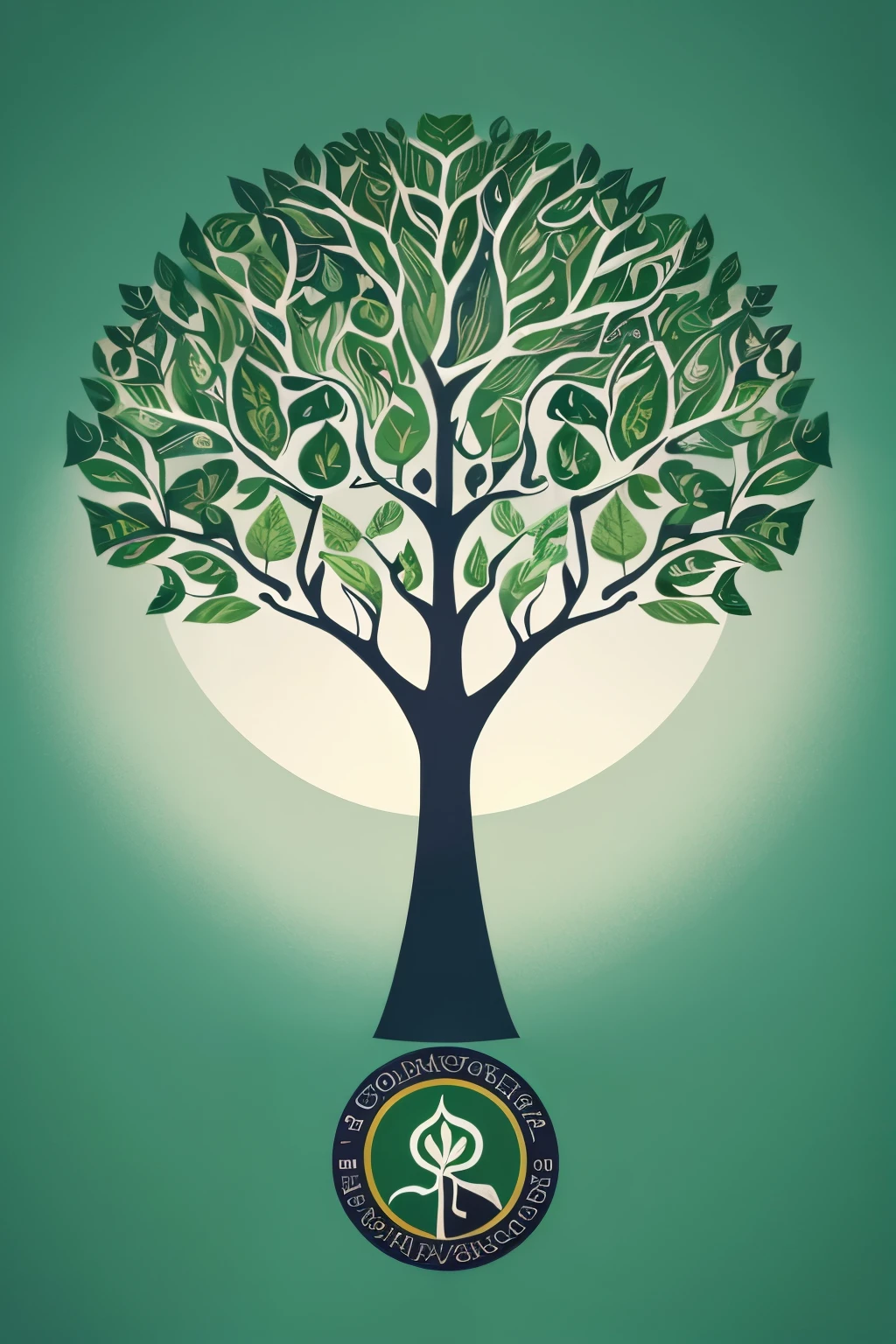 Quero que cria um logotipo para uma psychologist, I thought of a tree of a brain, in place of change, the Psychology symbol, com algumas folhas verdes, roots, e escrito Regiane R. Mazucato, psychologist, CRP: 06/102727