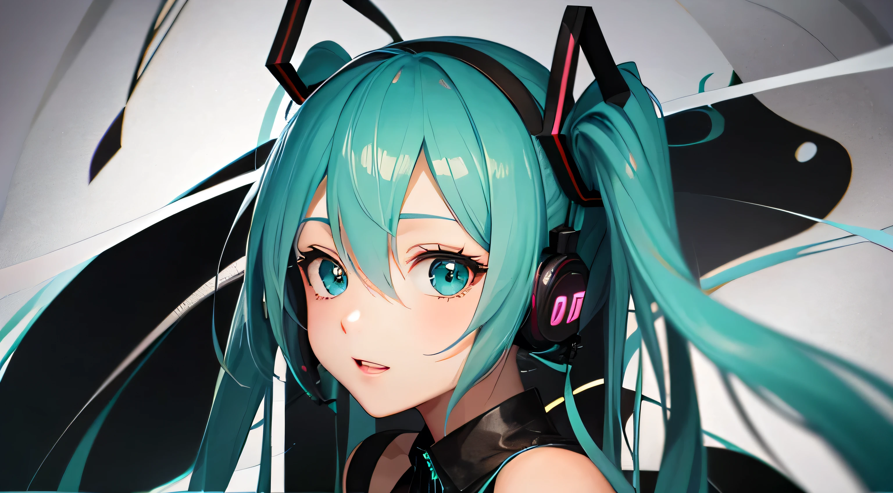 Anime Girls, Hatsune Miku portrait, mikudayo, hatsune miku portrait, Anime Style 4K, Anime Girls with Turquoise Hair, friend, hatsune miku face, Vocaloid, 4k anime wallpaper, Hatsune Miku, anime wallpaper 4k, anime wallpaper 4k, Anime Art Wallpapers 8K, Limited to 1 person, Two-handed only, Limit fingers to five on each hand, The background is random,