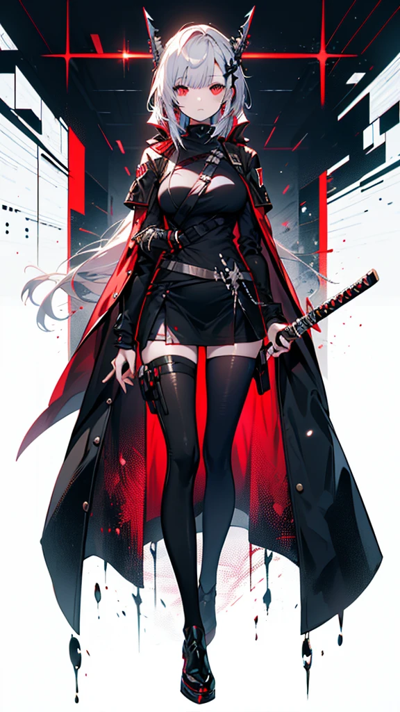anime girl with big katana sword and a red cape and partial demonic mask, badass anime 8 k, from girls frontline, best anime 4k konachan wallpaper, girls frontline style, anime style 4 k, fine details. girls frontline, azur lane style, digital cyberpunk anime art, female action anime girl, from arknights, anime art wallpaper 8 k, anime art wallpaper 4k