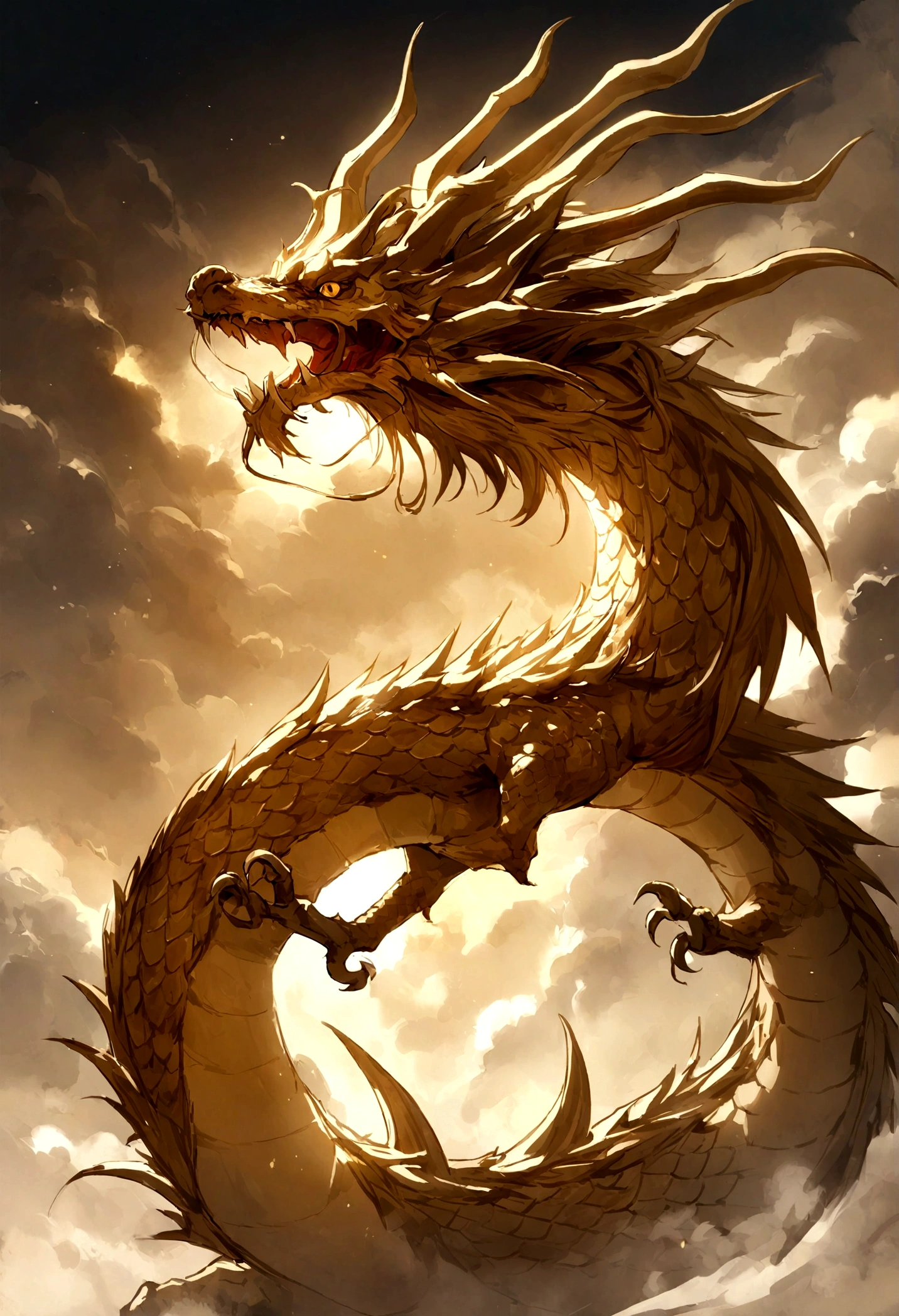 A Chinese five-clawed golden dragon