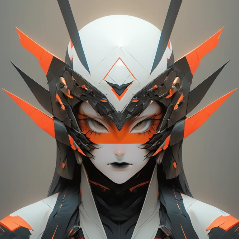 a symmetrical face, helmet, mask, detailed face, beautiful eyes, beautiful lips, high quality, photorealistic, vibrant colors, cinematic lighting, digital art, concept art