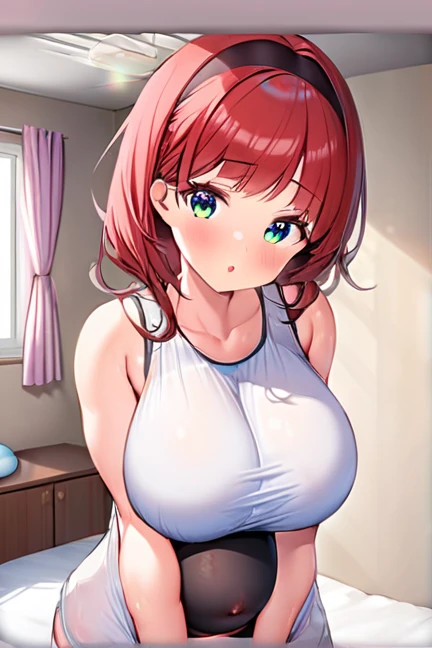 Pregnant woman, pregnant belly, multiple births, swimsuit, big breasts