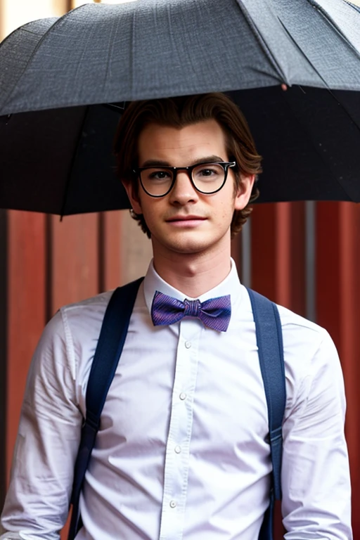 Andrew Garfield: Jimmy Olsen: Jared Padalecki: bow tie: Joe Keery: nerdy glasses: librarian: umbrella: