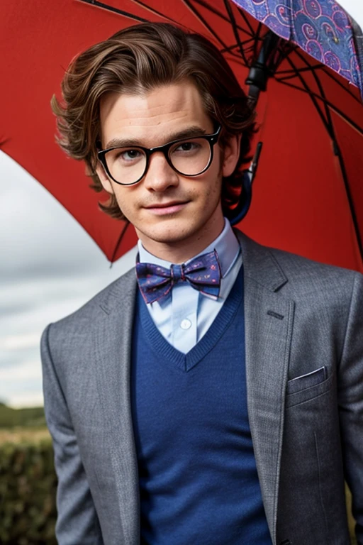 Andrew Garfield: Jimmy Olsen: Jared Padalecki: bow tie: Joe Keery: nerdy glasses: librarian: umbrella: Willy Wonka: