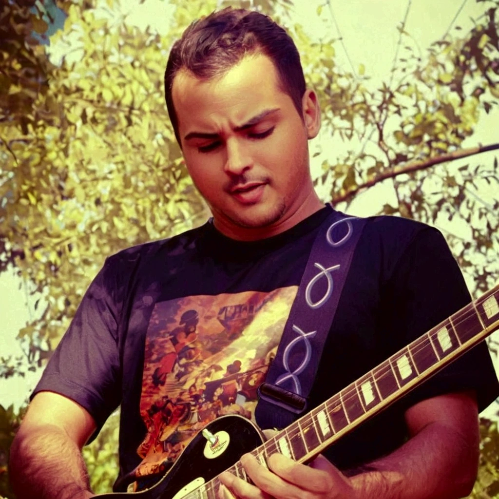 magine um homem no estilo Disney Pixar 3D usando uma camisa preta, black pants and black All Star sneakers. He&#39;s on stage at a show, holding the microphone with one hand while singing. The stage is lit by bright lights, and a lively crowd is watching as he performs with passion and energy. The man has a determined and charismatic expression, captivating the audience with his performance as a vocalist.