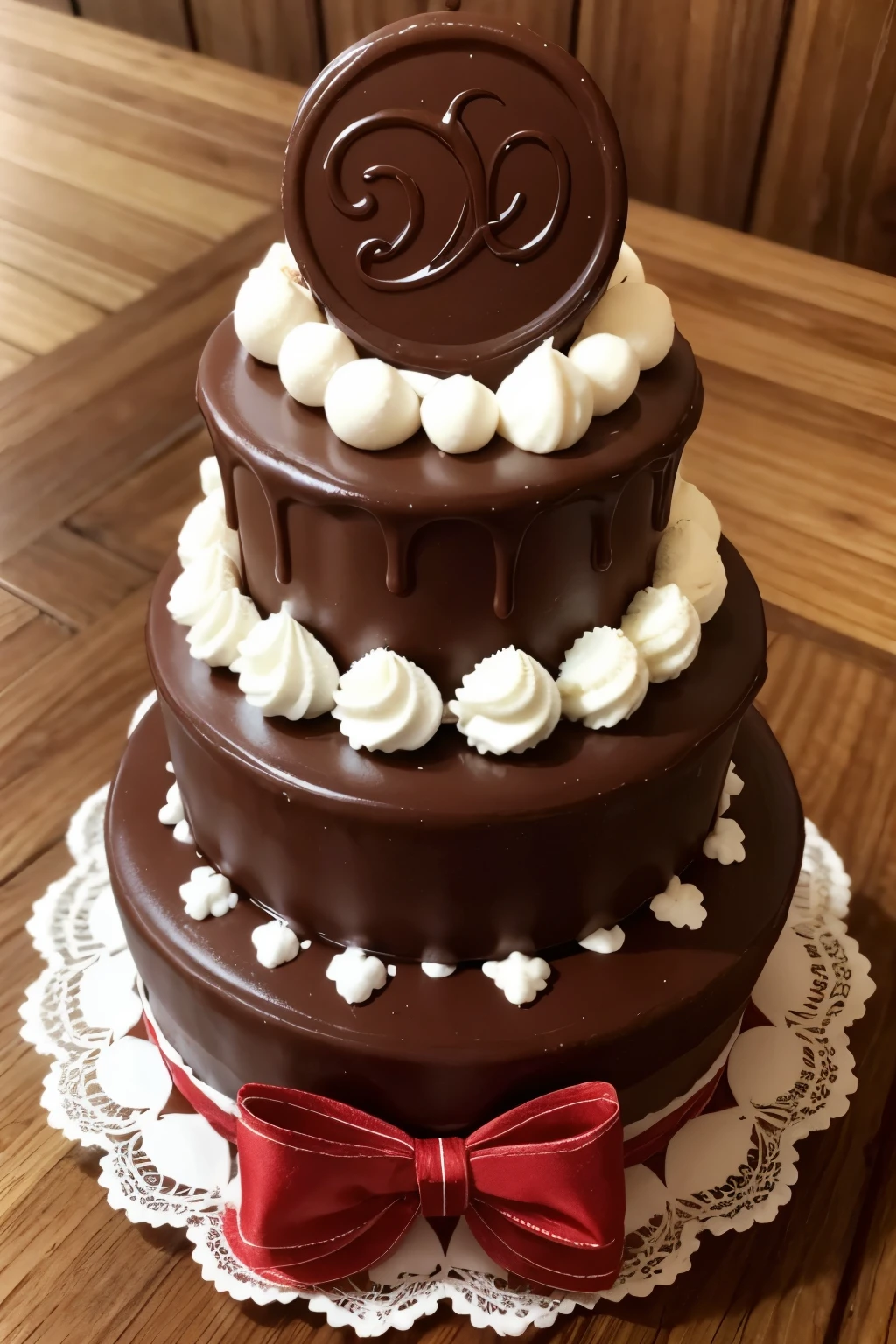 Etiqueta para uma doceria chamada Bdoces com tema de chocolate 