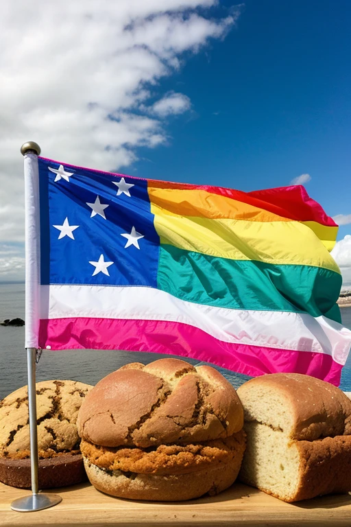 Pan de color de bandera LGBT