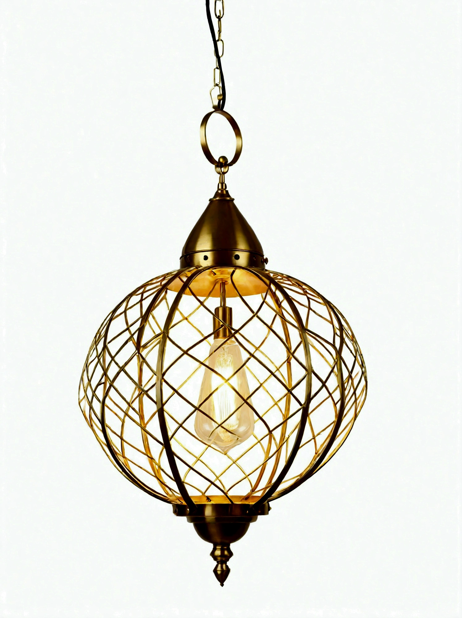 vintage hanging pendant hanging, white background