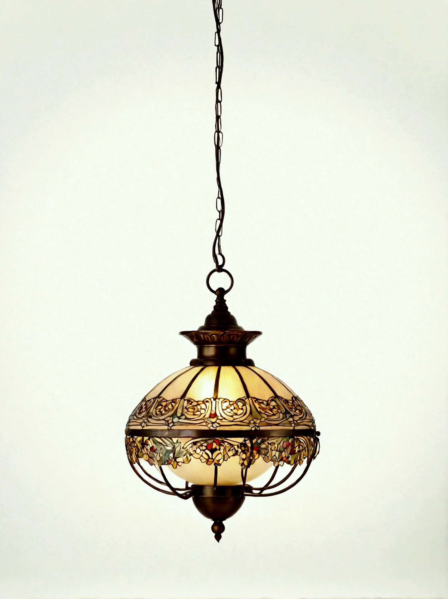 vintage hanging pendant hanging, white background