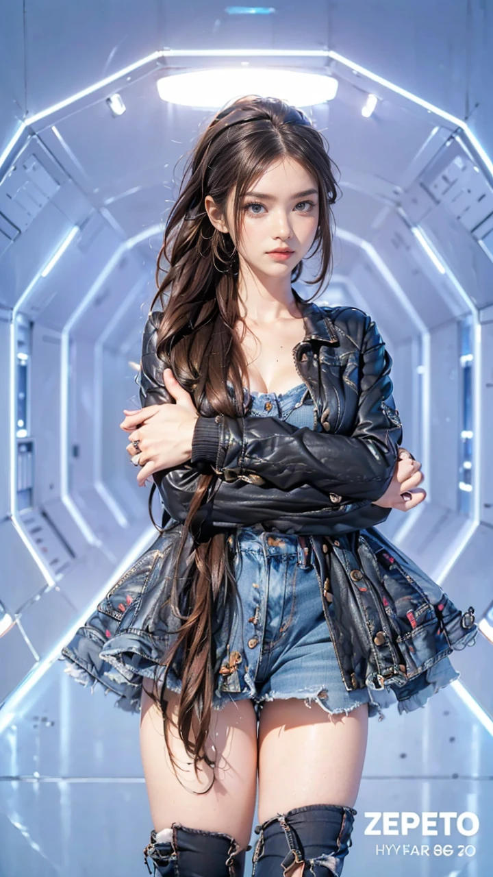 (((HD photo))), ultra high res.photorealistic:. 1.4, UHD, masterpiece, trending on artstation, portrait, upper body shot, 1girl, pretty, cute face, ((detailed face, detailed eyeost beautiful in the world, soft, delicate, (long red hair), large sagging breasts, slim waist, (wearing ski jacket, jeans, hires textures, intricate details), sunkissed, San Francisco city, (very detailed CG unity 8k wallpaper), hyper realistic, naturalite, Modi tone, same outfit, long curly hyponytail, realistic texture, same pose, details feature, realistic eyes, same face, same pose, same outfit, same shoes, detailed face, Blue eyes, Rose ring,