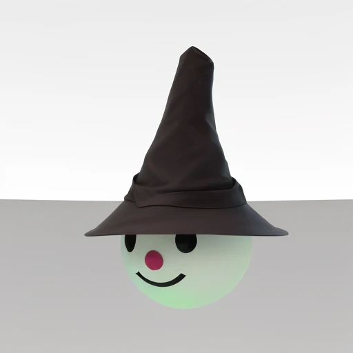a close up of a cartoon face with a hat on, character with a hat, pointy hat, archwizzard in a hat, wizard hat cinematic lighting, caracter with brown hat, with a weird hat, cute! c4d, witch hat, witch's hat, pointy conical hat, wearing a witch hat, smooth shading