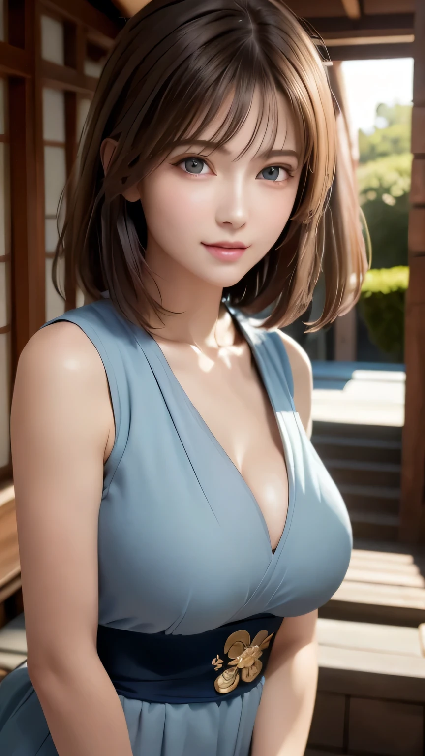Browsing Caution、16k、Photorealistic、highest quality、masterpiece、Ultra-high resolution、RAW Photos、Realistic、Bright lighting、Face Light、Smooth Professional Lighting、looking at the camera、alone、Adult female、Beautiful woman、so beautiful、Realistic skin texture、Glowing Skin、Moisturized Skin、Realistic eye and facial details、Perfect Style、Model Body Type、Beautiful Eyes、Big eyes、black eye、Inconspicuous tear bags、slim、Medium sized big breasts、No bra、Camel Toe、short hair、Dark brunette hair、seems to be happy、looks happy、Beautiful hip line、Side bust、underhrine maiden clothes)))、(((shrine maiden)))、shrine
