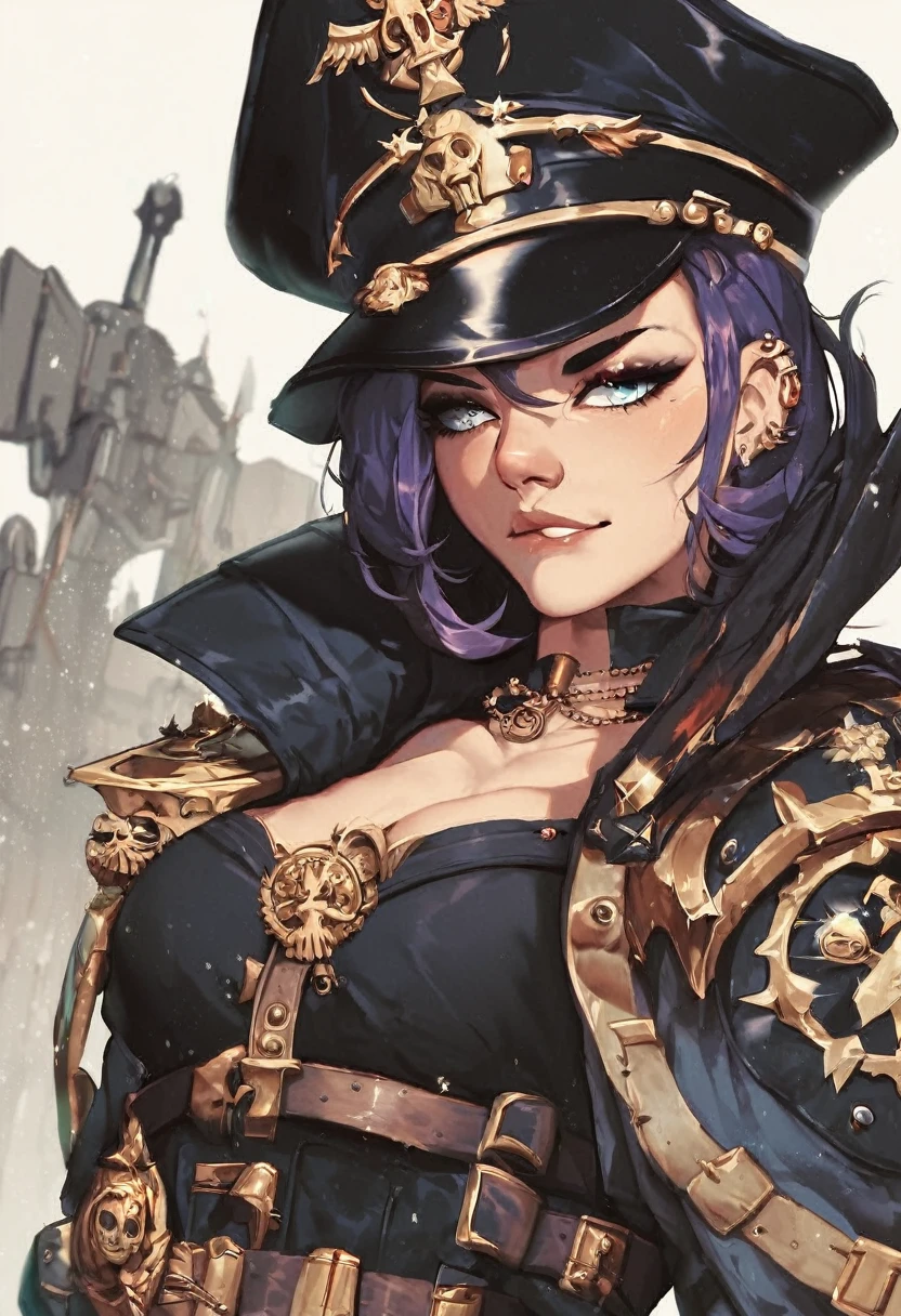 score_9, score_8_up, score_7_up, score_6_up, score_5_up, score_4_up, source_anime, 1girl, solo,, warhammer_40k_commissar, girl, black uniform, hentai