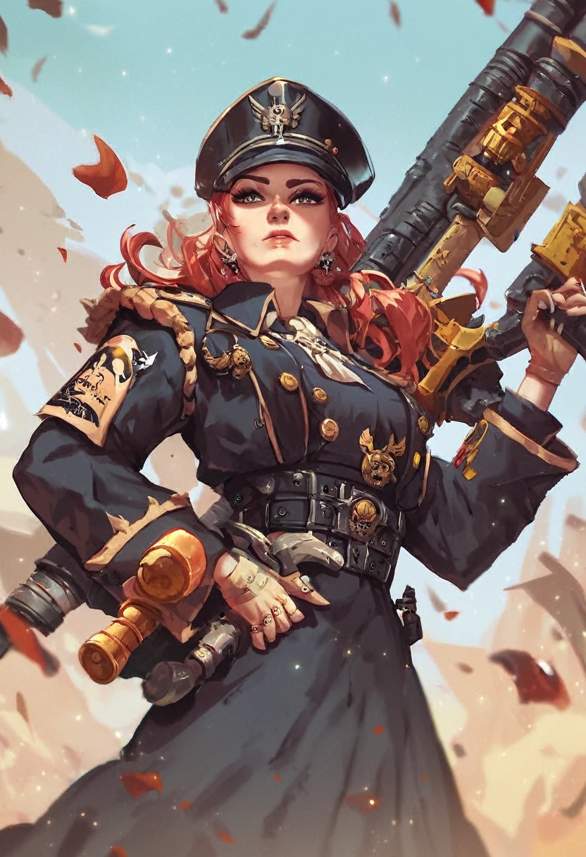 score_9, score_8_up, score_7_up, score_6_up, score_5_up, score_4_up, source_anime, 1girl, solo,, warhammer_40k_commissar, girl, black uniform, hentai