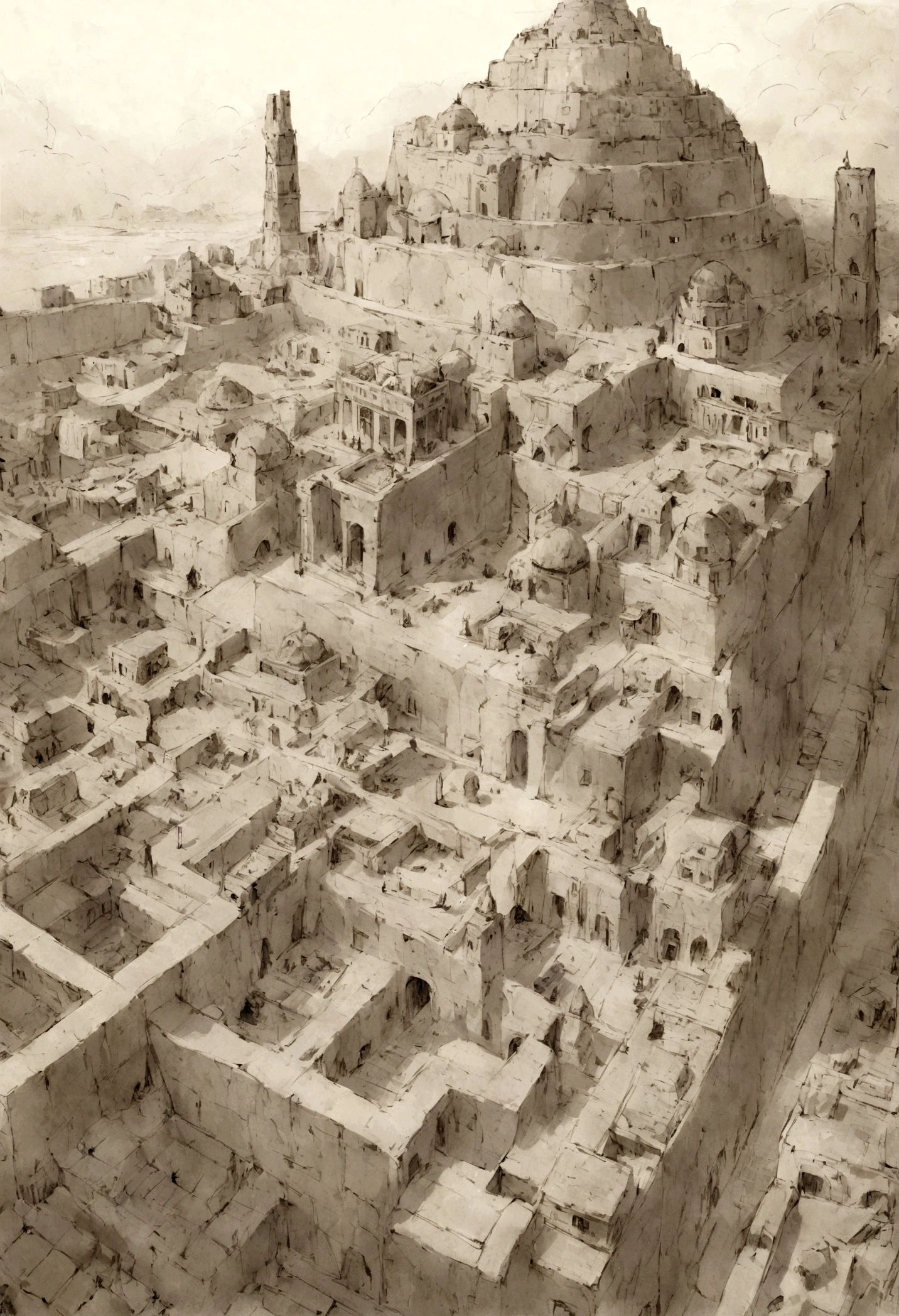 draw a mesopotamian city