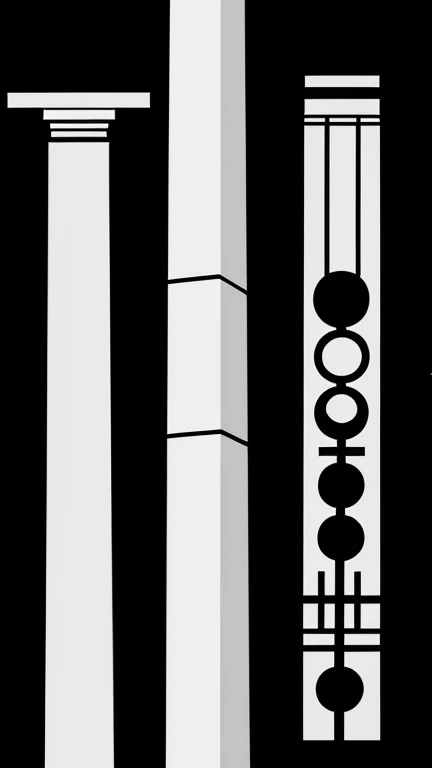 symbols, black and white, simple,