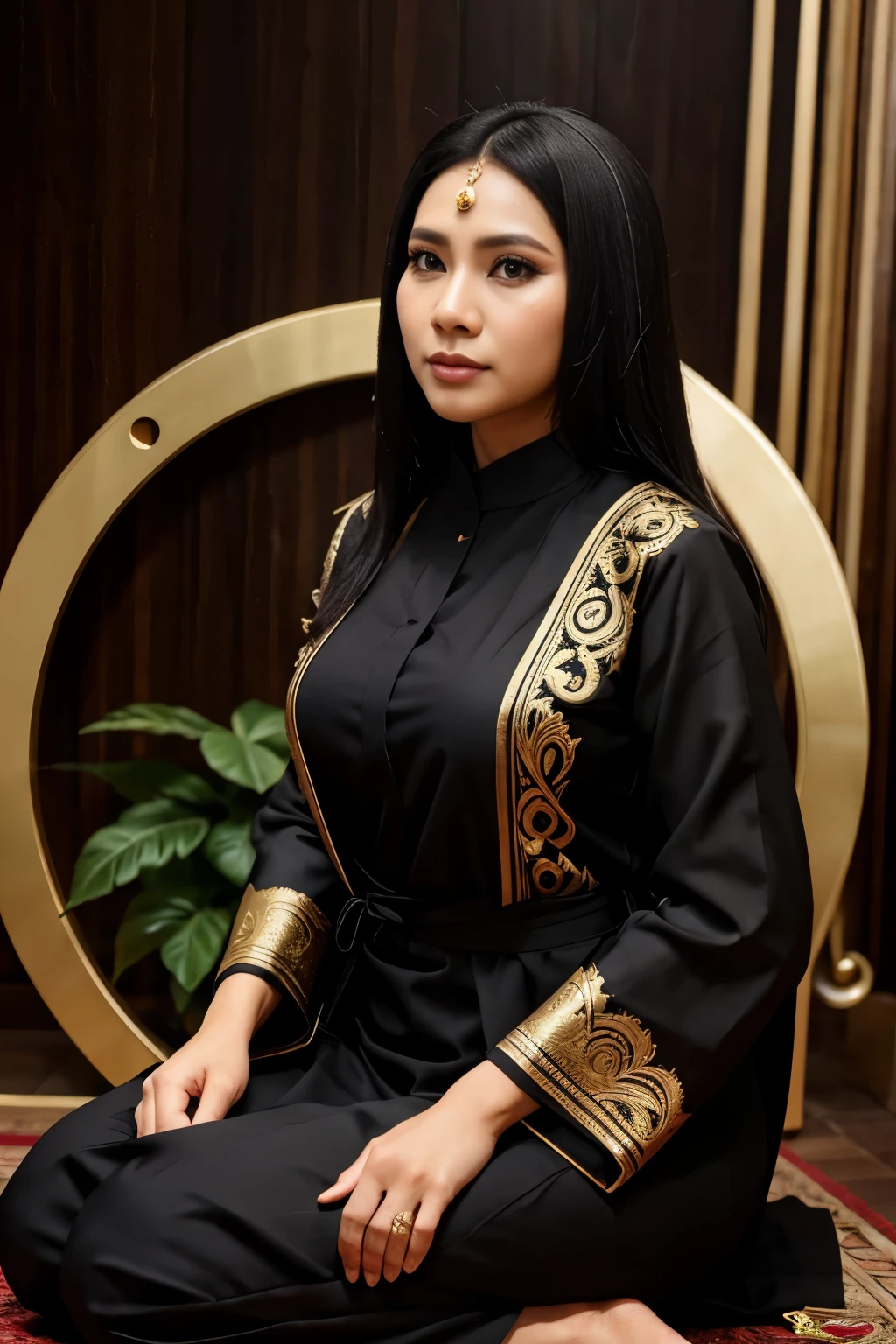 Fran Varde-Mephisto seorang kaisar gagah berani, rambut hitam panjang di ikat, memakai baju putih lengan panjang di sertai jubah emas