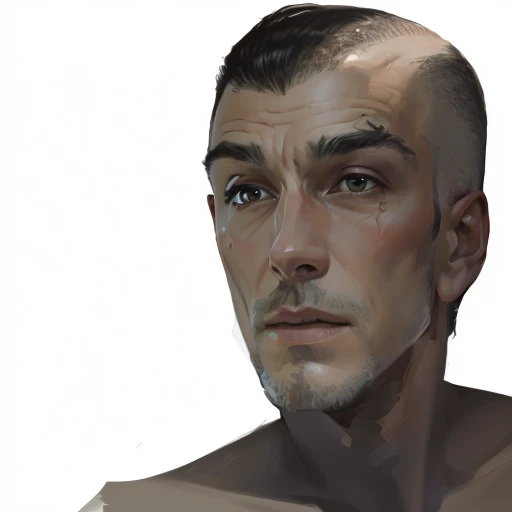 there is a digital painting of a man with a bald head, an expressive digital painting, digital painted, smooth. digital painting, # 1 digital painting of all time, #1 digital painting of all time, digital portrait, digital drawing, a digital painting, digital matt painting, took on ipad, digital art portrait, digital sketch, humanoid portrait, digital painting