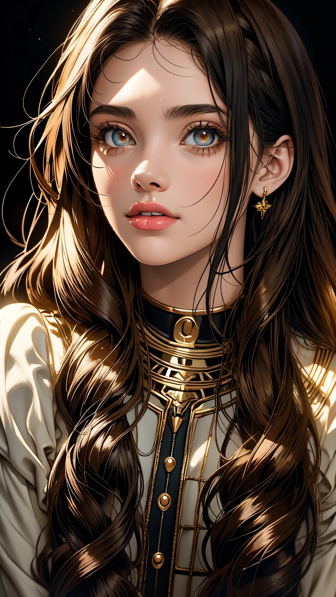 rosa brilhante, impressionante retrato colorido intrincado, epic character composition, por ilya kuvshinov, alessio albi, nina masic, sharp focus, natural lightting, espalhamento subsuperficial, f2, 35mm, grain of film,detailed face, detailed eyes, detailed skin