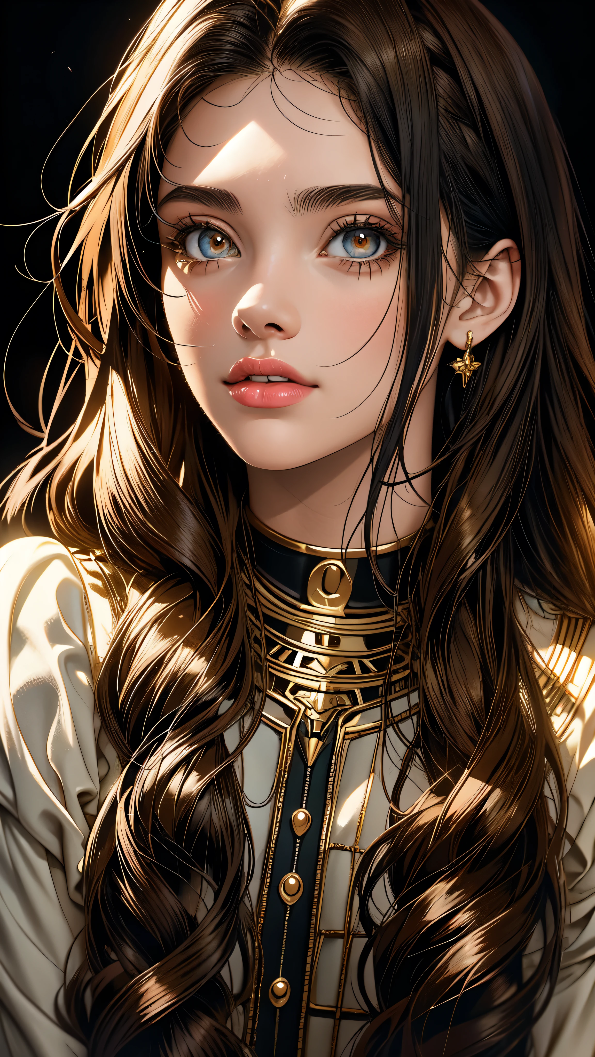 rosa brilhante, impressionante retrato colorido intrincado, epic character composition, por ilya kuvshinov, alessio albi, nina masic, sharp focus, natural lightting, espalhamento subsuperficial, f2, 35mm, grain of film,detailed face, detailed eyes, detailed skin