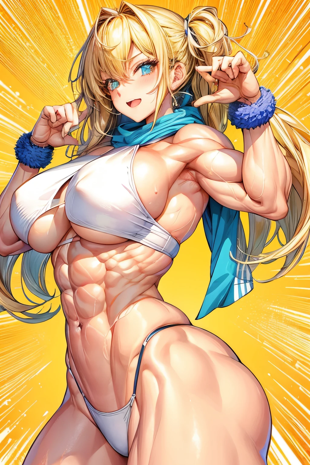 Beautiful girl、Muscular Beauty、Muscle Pose、Big Breasts