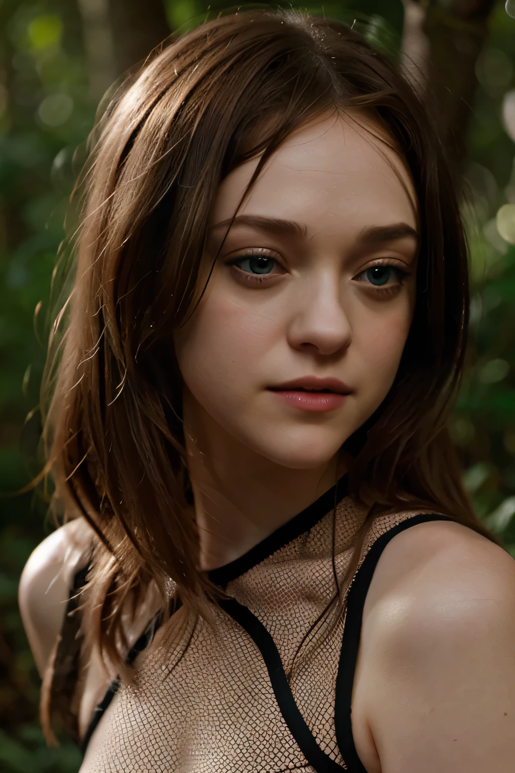 TWILIGHT SAGA. DAKOTA FANNING USED FISHNET