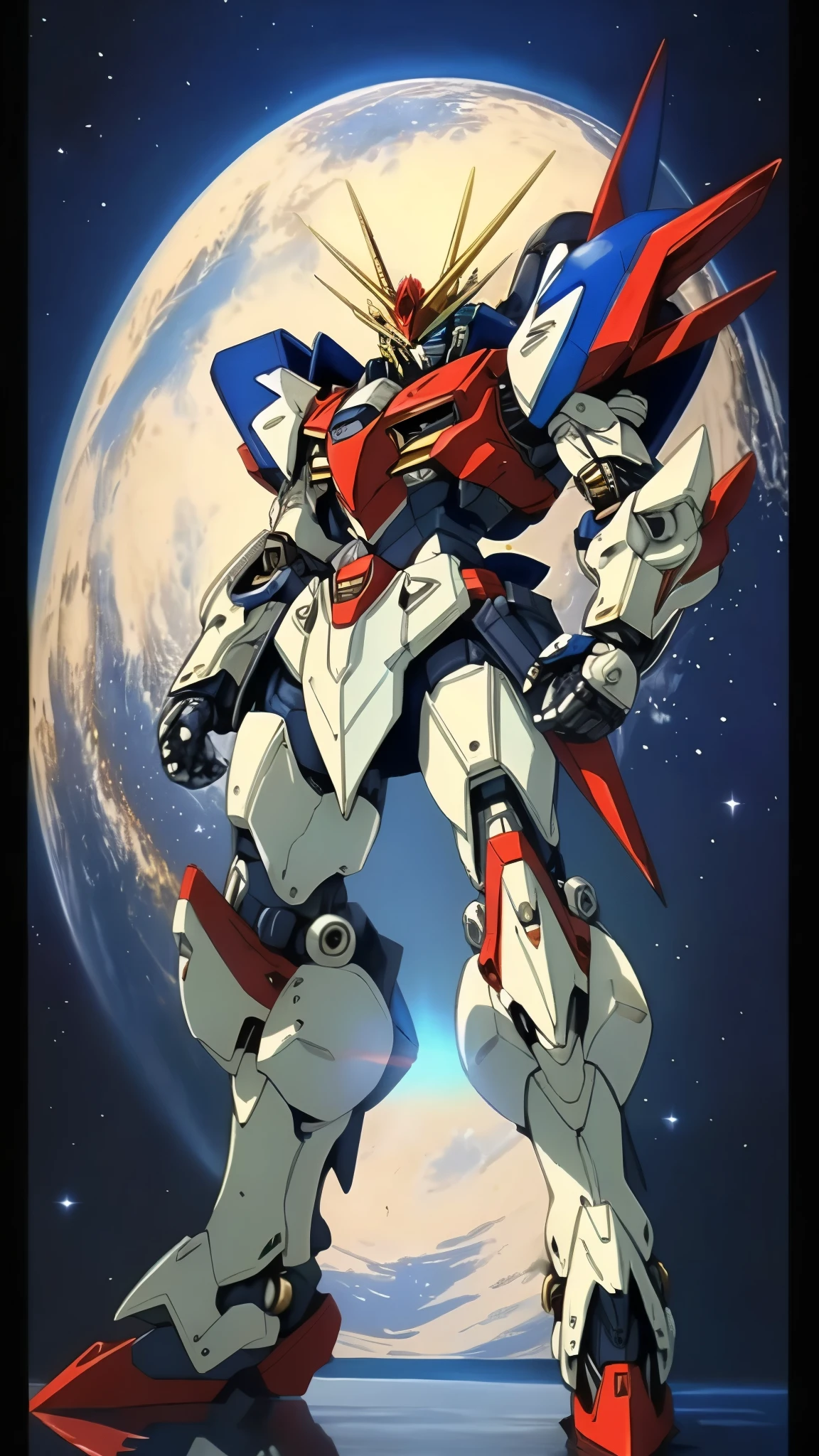 Humanoid Mecha, fully enclosed shoulder guards, matching arm and leg guards, full body, full armor, the design balances heavy with agility, (the color scheme is primarily white with red and blue accents, the concept Inspired by Super robot, organic biotech armor, standing, floating high above the futuristic sci-fi city), exquisite and mature art style, (aura effect, energy, glowing eyes, the armor glows), ((SRS)), metallic, dynamic, dramatic, high definition, best quality, highres, ultra-detailed, ultra-fine painting, extremely delicate, professional, perfect body proportions, anatomically correct, symmetrical face, extremely detailed eyes and face, high quality eyes, creativity, RAW photo, UHD, 32k, Natural light, cinematic lighting, masterpiece-anatomy-perfect, masterpiece:1.5