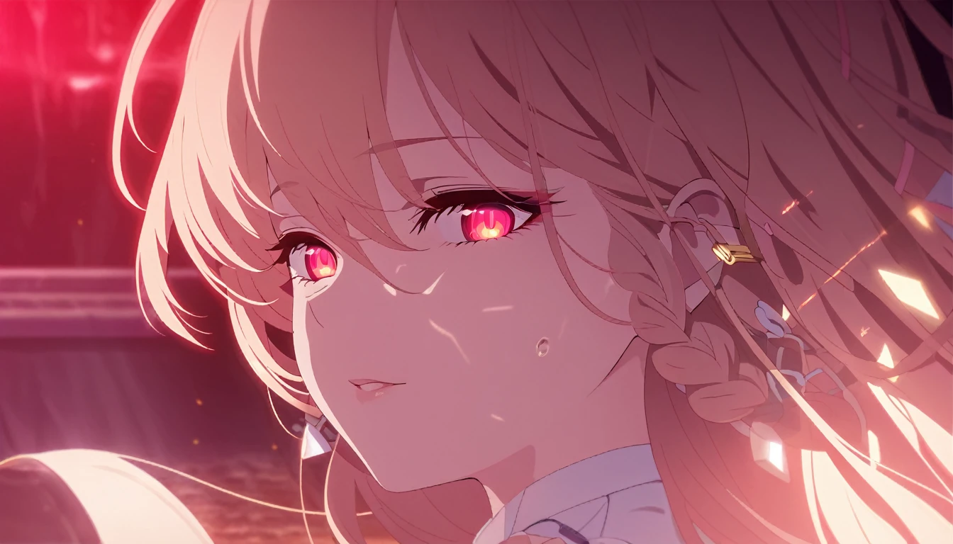 best quality, Super No, Reality, photo of a beautiful woman, Delicate face, Black messy fishtail braid, (Delicate porcelain doll,Elaborate clothing with lots of ruffles and ribbons), beach, (Close-up of face), Attractive appearance, Watch the audience in 4K Ultra HD, masterpiece, High Detail, A girl, Cute face, delicate eyes, long hair, Detailed lips, Full breasts, Lights on clothes, Cyberpunk dress, Neon burning on dress, Neon Breasts, Bare waist, Current Effect, Wires connected to the body，lights on, Wires connected to the head, Wires connected in hand, Wire on breast, 身上的机械lights on, The body is burned by the light, Lights on hair, Magical light effects on the body, Halo effect, Glow effect, Direct - x 2.0 Visuals, High Graphics Night Light, Diffuse Light, Light Reflection, Light Reflection on road, Red lights are everywhere, Neon, Full body capture,16k ultra-fine CG wallpaper, masterpiece, Excellent image quality, Ultra-delicate), (Excellent lighting, Delicate and beautiful), Really smooth skin, Bright face, 18K close-up perfect display, Change, Lovely, Girl wearing delicate hollow shirt and underwear, On the big white bed, Colorful jewel-like eyes.Posture，Full breasts，Golden ratio figure，Perfect body， Ancient mysterious figure, mystical atlantean valkyrie, Mysterious Valkyrie,