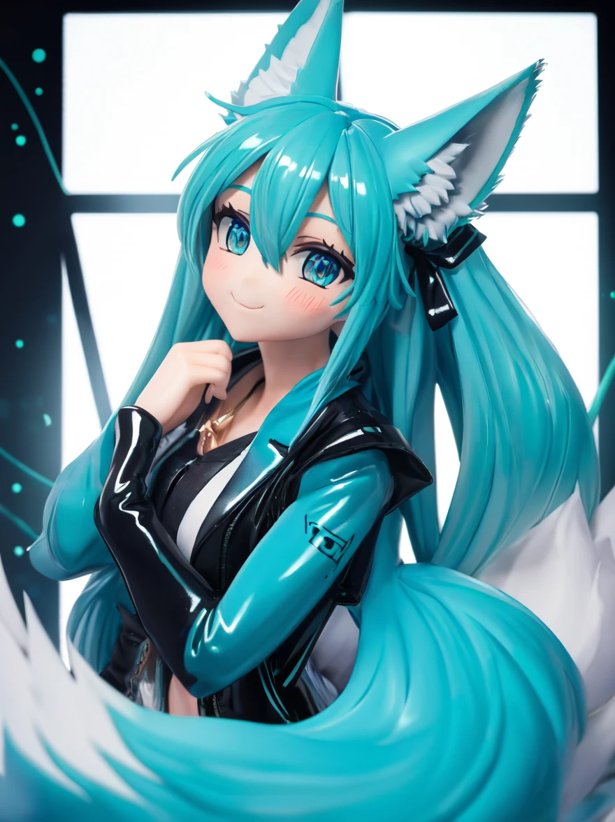 1girl, cat ears, cat tail, long blue hair, beautiful bright blue eyes, smiling, kimono, standing under a night sky with a full moon, surrounded by blue roses, [realistic], [3d], (8k, RAW photo, best quality, masterpiece:1.2), ultra high res, photo realistic, professional lighting, detailed lighting, professional photography, high quality, high res, extremely detailed, bloom, depth of field, sketch, sharp focus, soft lighting, detailed, detailed skin, to8contrast style.
