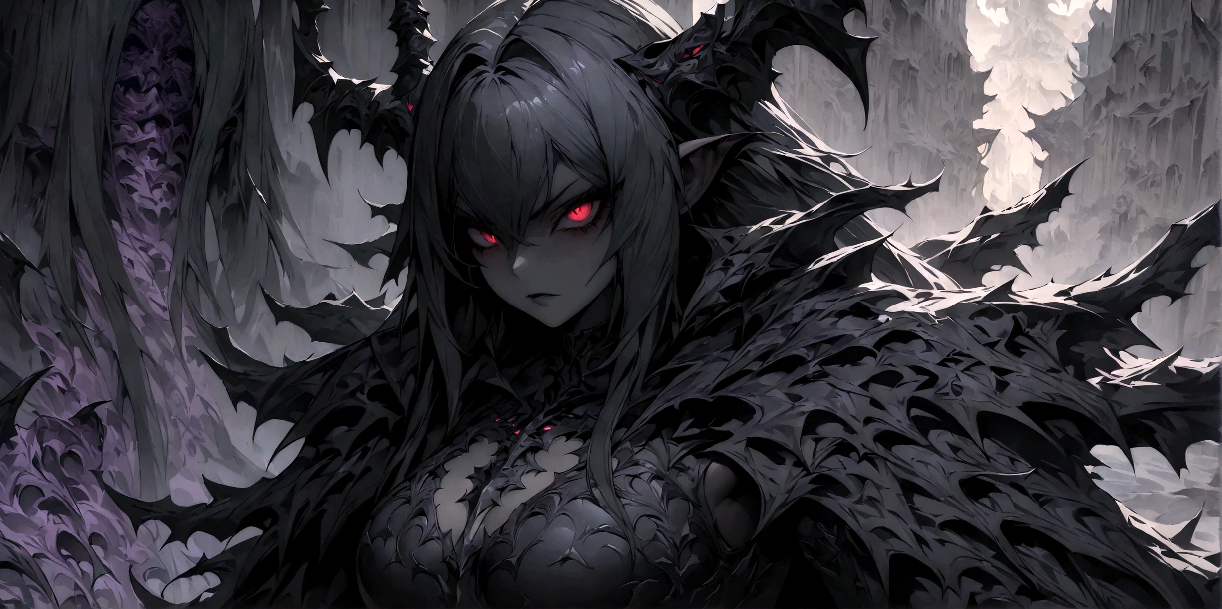 demon girl, close up, black heavy detailed clothes, art, dark and malevolent,armor, powerful and intimidating, (masterpiece, best quality, ultra-detailed, best shadow), (detailed background, dark fantasy) dramatic light, intricate details, dark and malevolent, powerful and intimidating, Dark and foreboding, malevolent force, sinister and chilling, armor, high detailed background, girl in demon slayer art, demon slayer art style, epic anime art, God pretty girl of death