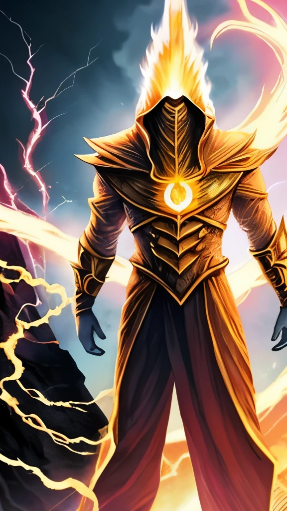 arafed image of a man with a lightning bolt in his hand, giant ethereal creature, twisted god with no face, lightning beings, ghostly form, hastur, ghost of the fire spirit, cosmic horror entity, wiggly ethereal being, interdimensional lightning, eldritch god, cosmic horror concept art, a massive celestial giant god, irridescent ghostly