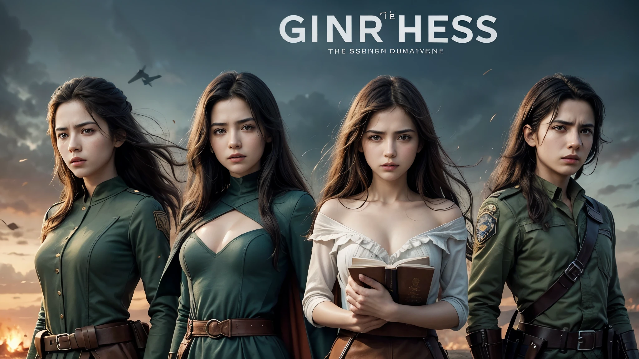 Make a book cover with the title and subtitle: "THE HEROS A GUERRA"