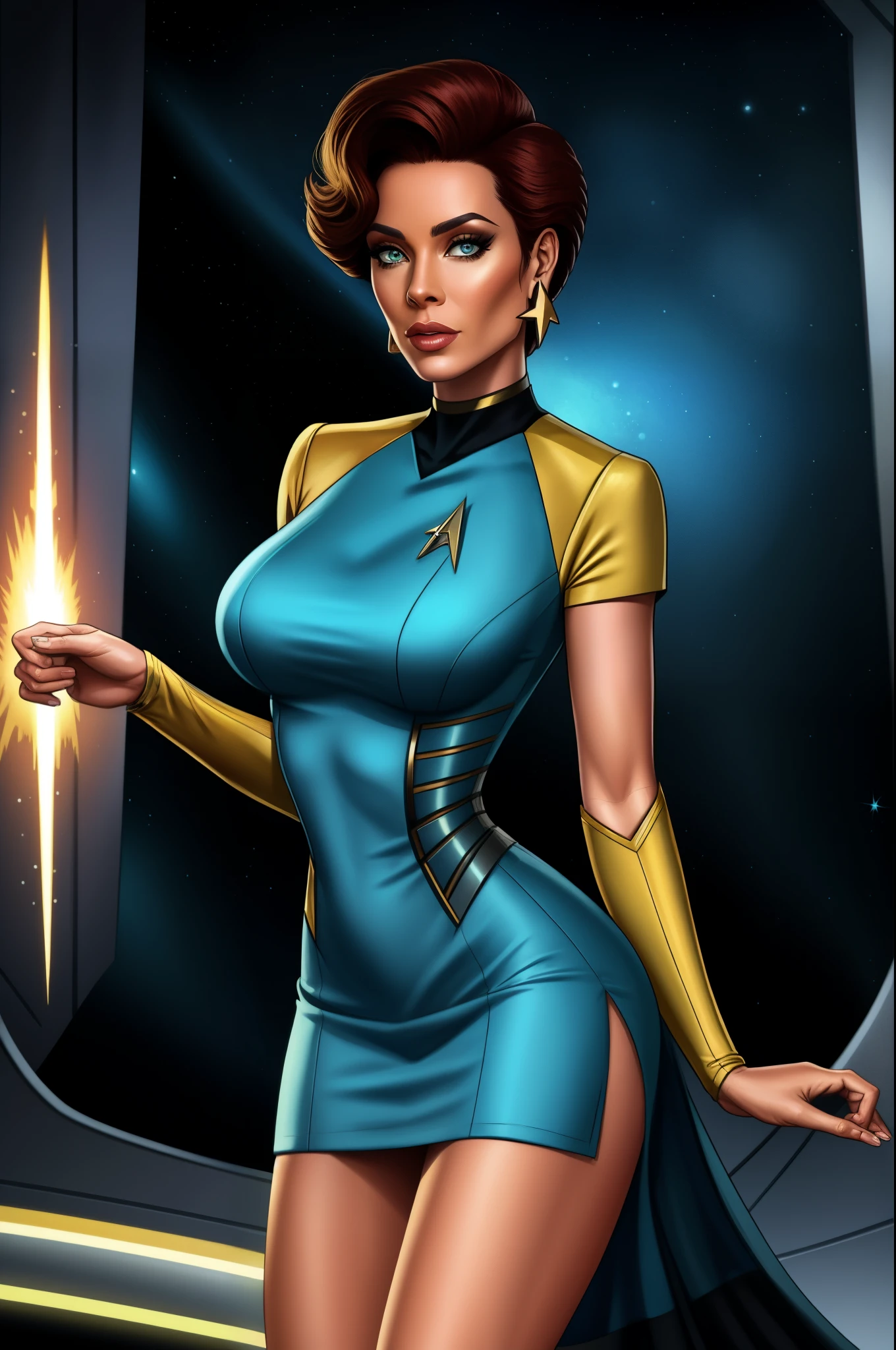 star trek, woman in short dress, curvy