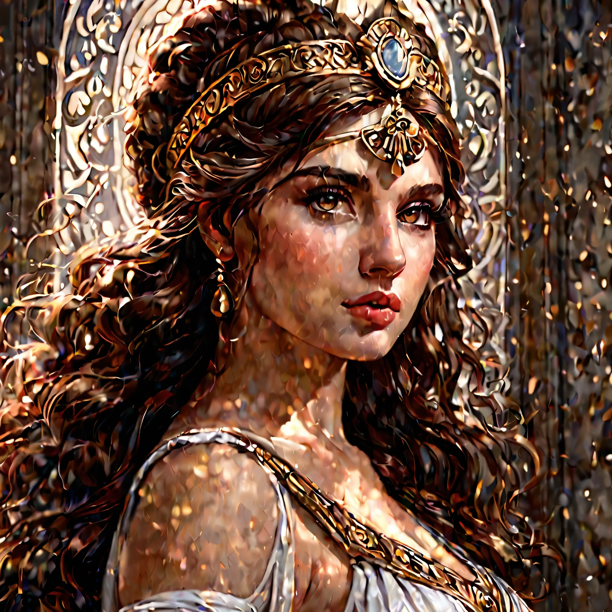 (best quality,4k,8k,highres,masterpiece:1.2),ultra-detailed,(realistic,photorealistic,photo-realistic:1.37),beautiful detailed eyes,beautiful detailed lips,extremely detailed eyes and face,longeyelashes,greek goddess athena,long brown hair,gray eyes,nice ass,detailed intricate dress,dramatic lighting,cinematic composition,muted color palette,chiaroscuro lighting,oil painting