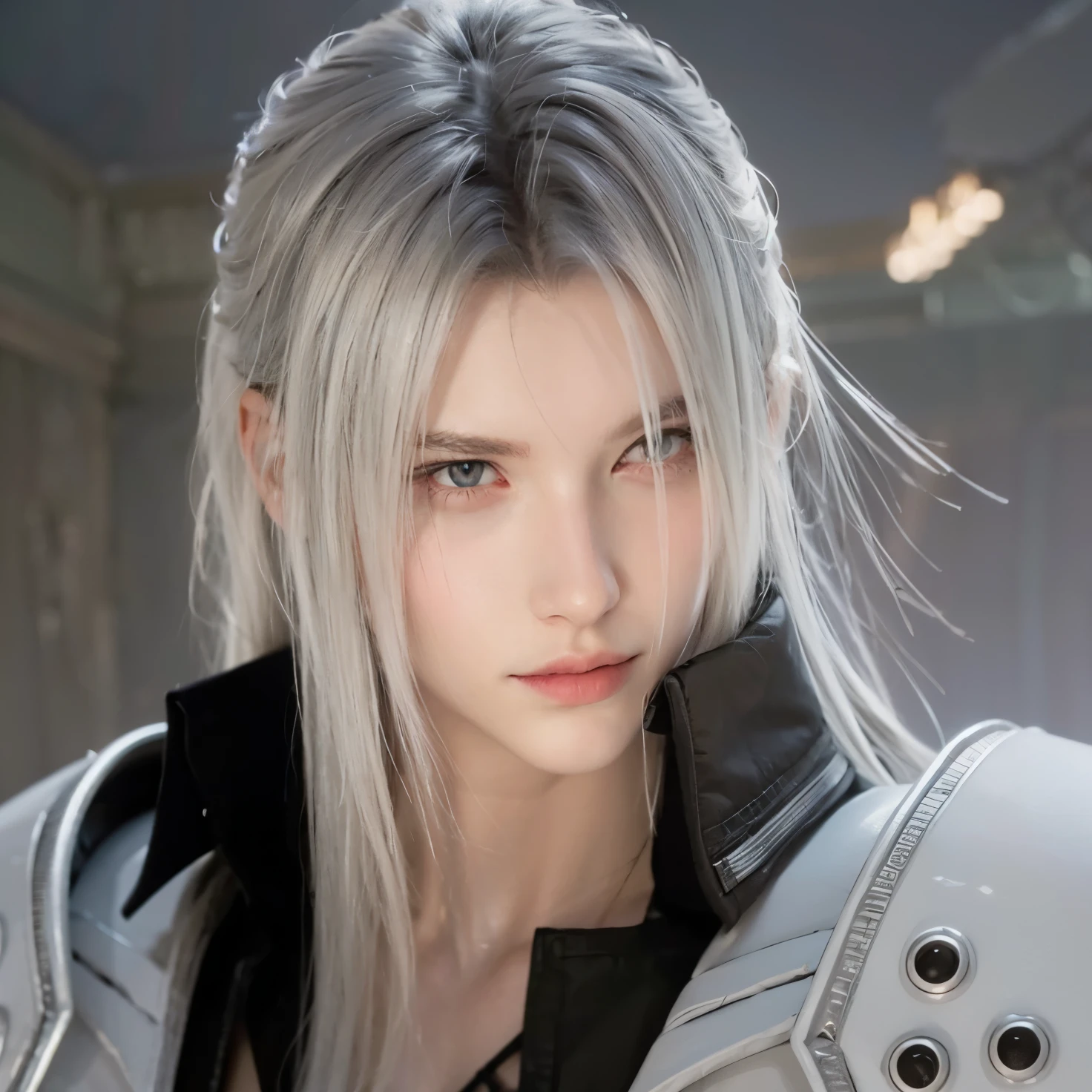 Sephiroth, realista, 1boy, final fantasy 