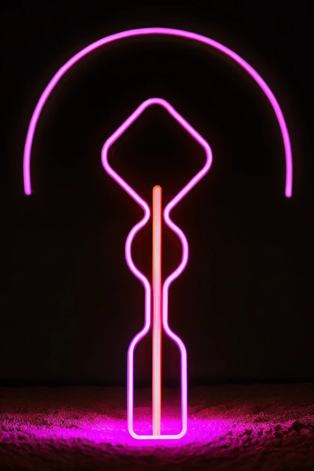 Crea una imagen donde salga una J en un fondo negro. La J estara brillando en neon