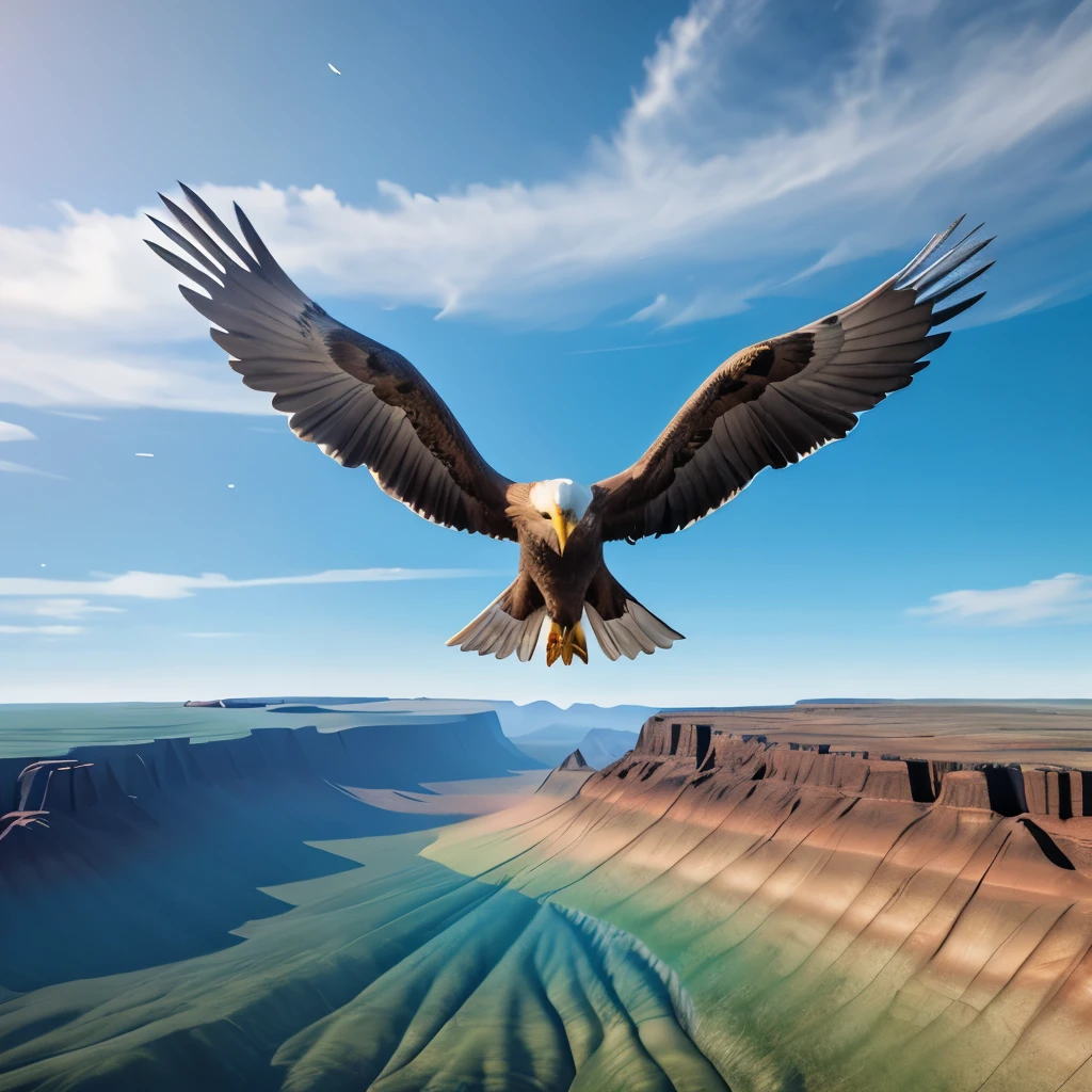 Sky and earth, Eagle soars, masterpiece, best quality, super detailed, masterpiece, HD transparent background, 3D rendering 2D, Overlooking the earth, Volumetric light,
unmanned, objectification, Fantasy - Rainbow 5 