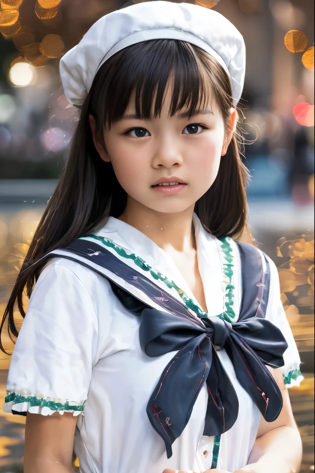 photorealistic, masterpiece, detailed, high_resolution, (1 pretty lowteen girl, about to weep, depth of field, bokeh,