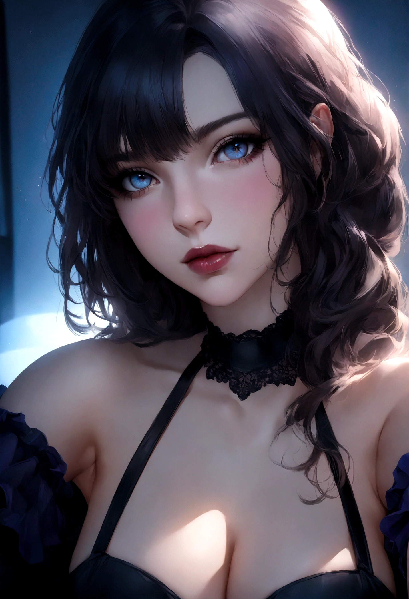 Femme Arafed au complet , fille sexy aux yeux bleus, ultra realistic, Minute details, Portrait de Sophie Mudd, cheveux blonds et grands yeux, selfie d'une jeune femme, Yeux de chambre, violette myers, Sans maquillage, maquillage naturel, regarder directement la caméra, visage avec artgram, beau maquillage, Superbe plan en pied, à genoux sur le lit, Au bar de la plage, Métis Bust Size Medium and Large