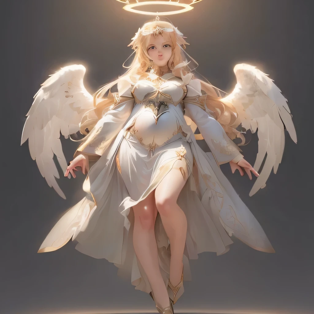 One with angel wings、Woman with halo on her head, The majestic angel, Tall female angel, angel knight girl, Beautiful Angel, anime goddess, Beautiful female angel, of an beautiful Angel Girl, Angel Girl, Epic Angel Wings, of Beautiful Angel, Angel Theme, Angelic, Angelical, 8k high quality detailed art, Angel Theme,Pregnant women