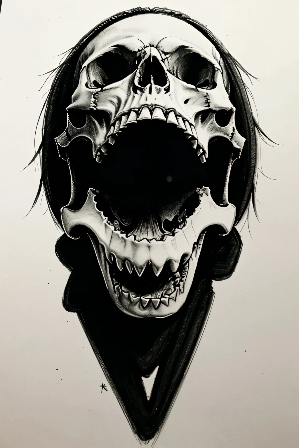 Draw me a screaming skull