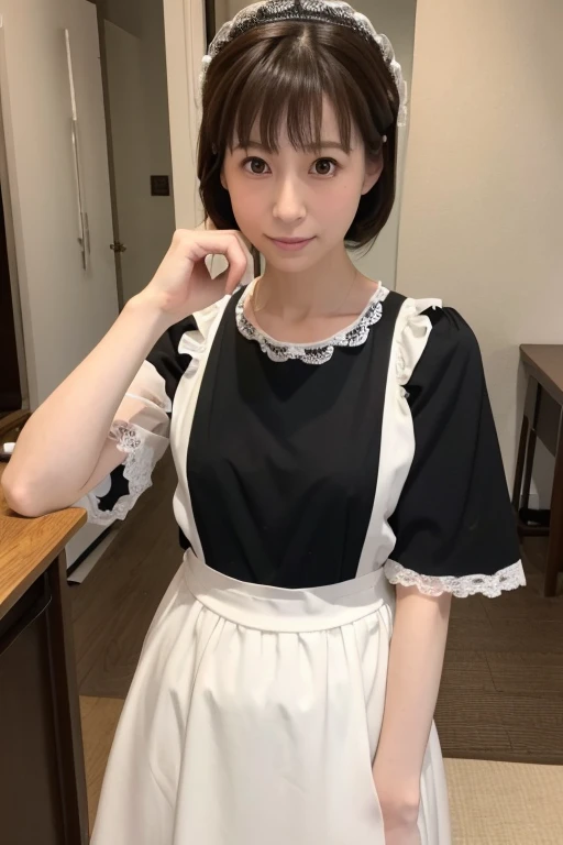 I am a 41-year-old married woman.。Her name is Kaoruko Igusa。Despite her plain appearance, she is pale-skinned.。Small in stature and slim、Her skin is so beautiful it&#39;s hard to believe she&#39;s in her 40s.。Maybe it has to do with the fact that I&#39;m originally from the Tohoku region and grew up in a hot spring town.。She has black hair and a somewhat Japanese vibe, and is a woman who doesn&#39;t seem to be very lucky.。By the way、Hidden Big Breasts。

She is currently wearing a maid outfit as per the order of a man.。