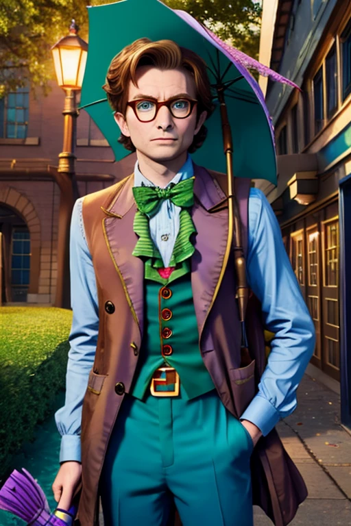 Green: Dr McCoy: Tom Baker: Gene Wilder: steampunk: David Tennant: Joker: Mad Hatter: Andrew Garfield: Jimmy Olsen: Jared Padalecki: bow tie: Joe Keery: nerdy glasses: librarian: umbrella: Willy Wonka: vacuum cleaner hose: