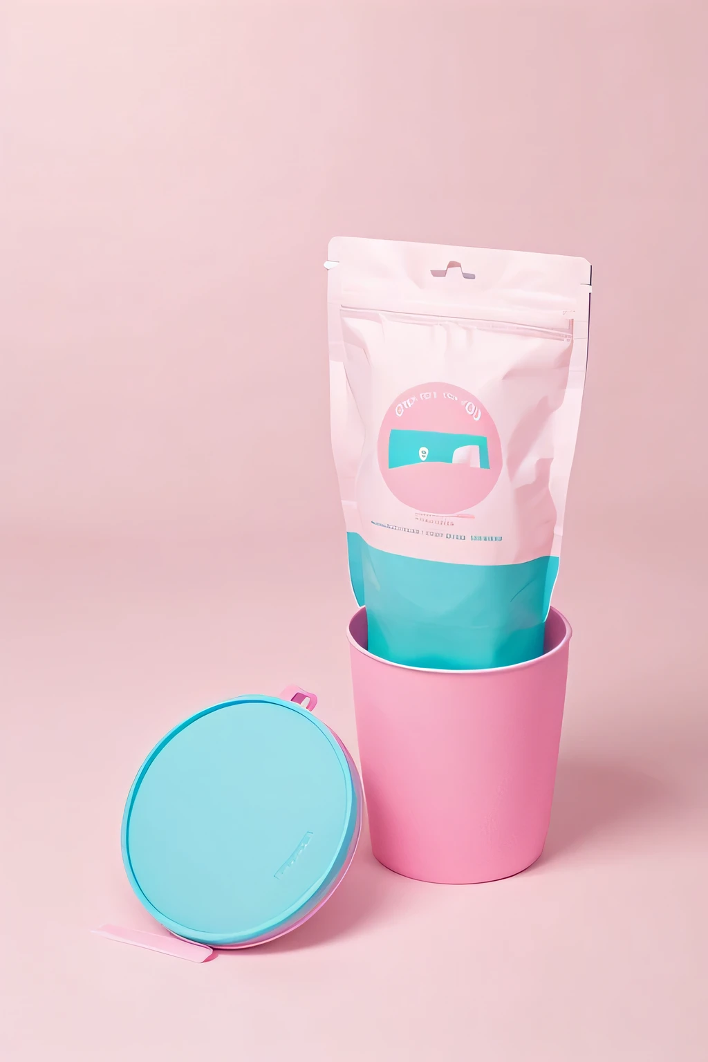 MAKE DESIGN PACKAGING POUCH CUTE PASTEL CUTE PASTEL FOR BUBBLE GUM DRINK POWDER