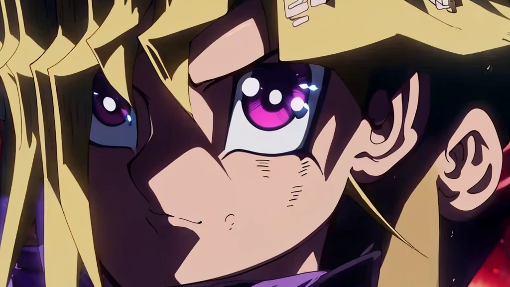 Yuhioh, Yugi muto in action,Shadow realm background
1 boy,Yugi Muto,detailed face,penetrating eyes,beautiful detailed lips,extremely detailed eyes and face,long eyelashes,intense expression,action pose,battle stance,dark fantasy,dark shadows,ominous atmosphere,cinematic lighting,dramatic shadows,glowing aura,surreal,digital art,cinematic,highly detailed,8k,photorealistic,masterpiece