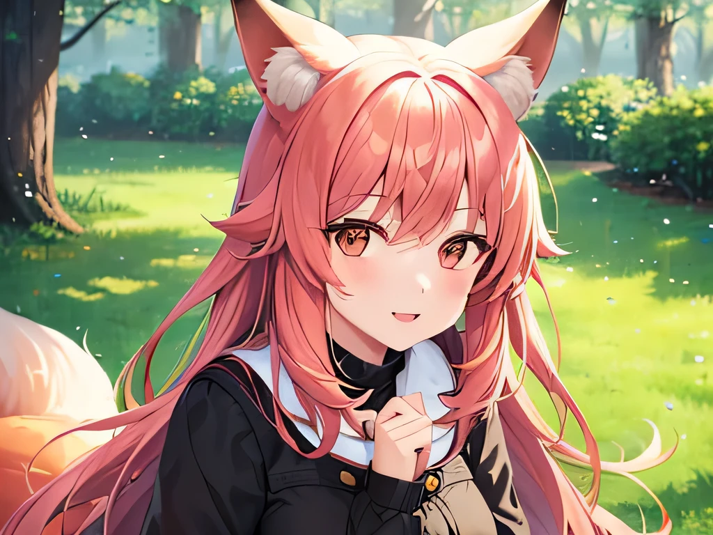 girl who is a fox in a forest, fofa