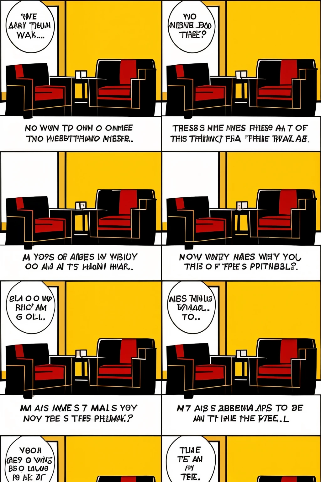 6-panel comic dealing with problems at home